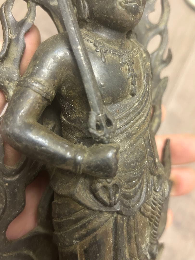 不動明王　仏像　仏師　　守護　厄除け　古銅製 旧家藏出 古董 中国清時代