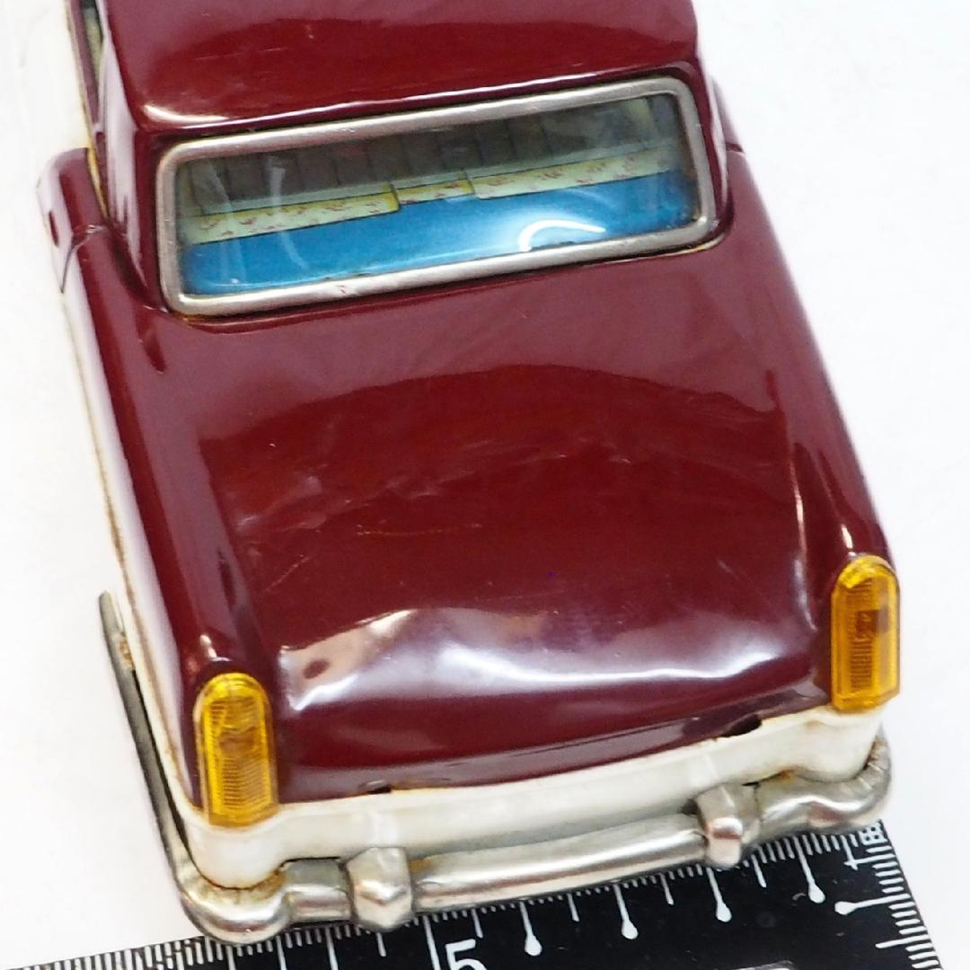 萬代屋【 MGマグネット マークⅢセダン白/茶】ブリキtin toy car箱無