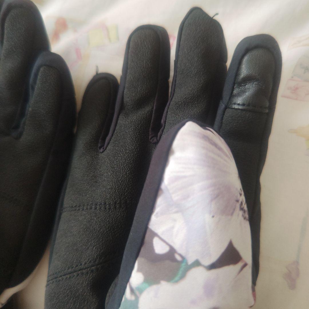 【美品】ROXY 花柄スキーウェア 手袋 セット 150cm