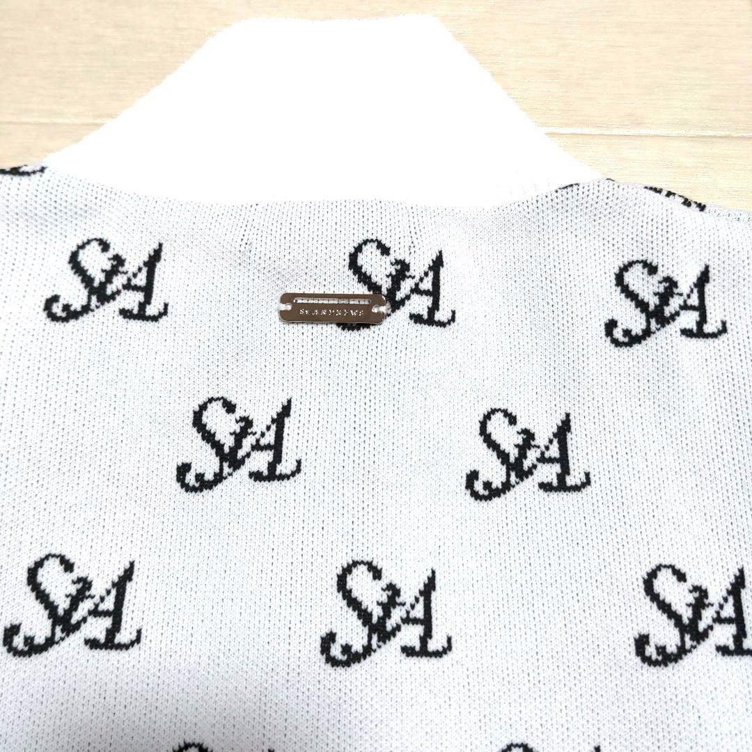 再再再値下新品セントアンドリュース　ニットジャケットМ白定価22000円秋冬