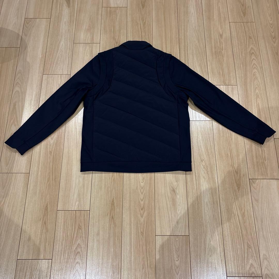 新作美品　デサントゴルフ　ディタッチャブル2WAY中綿ジャケット　アウター　濃紺