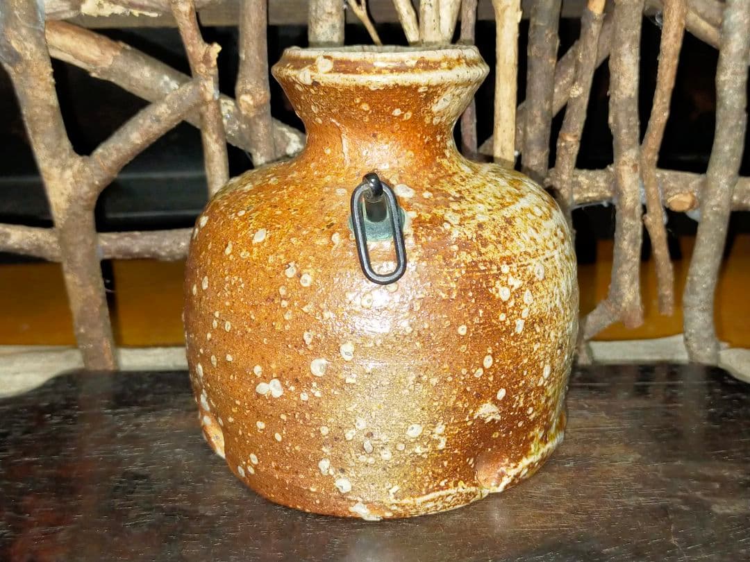 ♥新品♥　信楽焼　蹲る　♥　上田寿方　極上作品　共箱付き　花瓶　花器