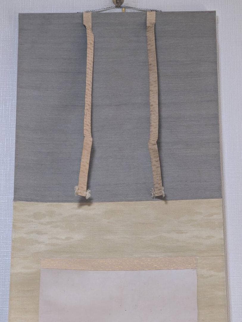 【真作】掛軸　尾竹国観　淡彩富士山掛軸　合箱入　U150