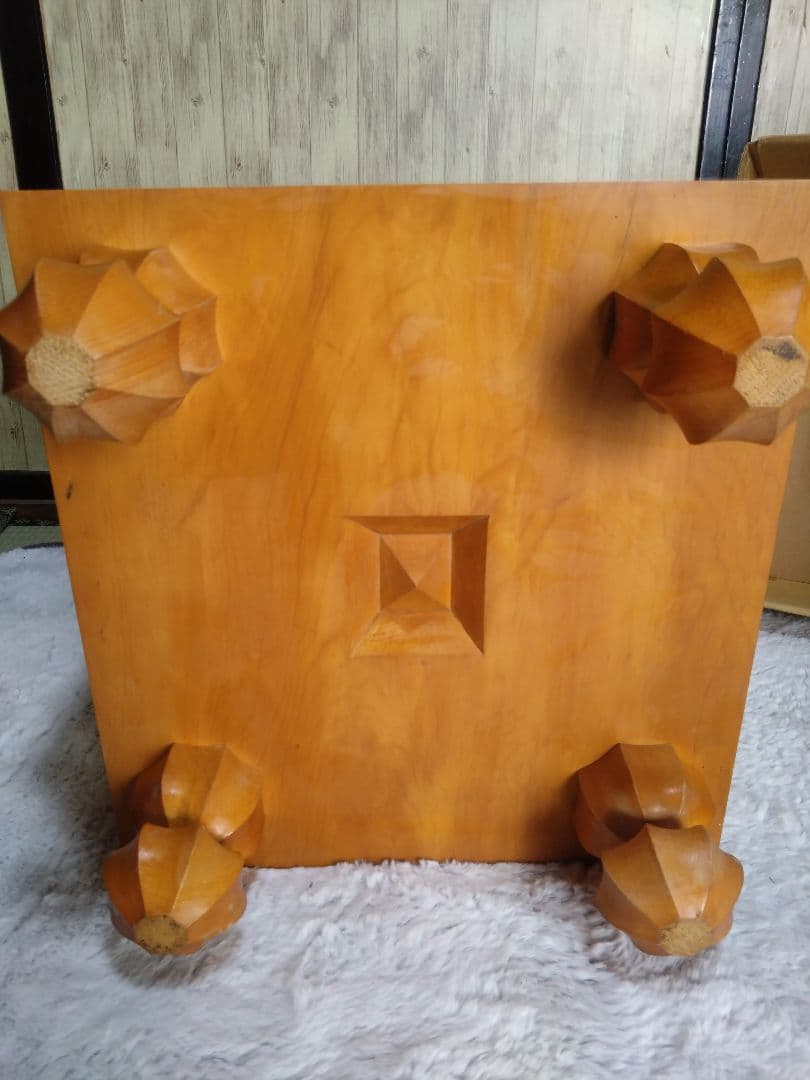 値下げ【囲碁】国産本榧　囲碁盤6.2寸　板目　足つき