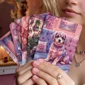 【正規品オラクルカード】夢可愛い✨ピンクエッジ✨家がテーマの女子力溢れるデッキ