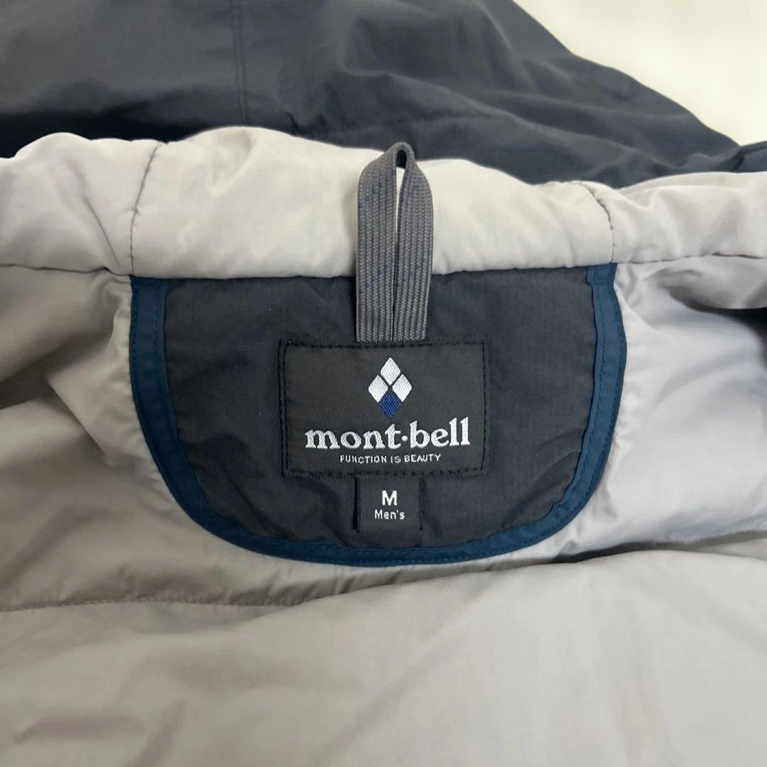 【美品】モンベル　スキーウエア　ダウンジャケット　Mサイズ　グレー　ブラック