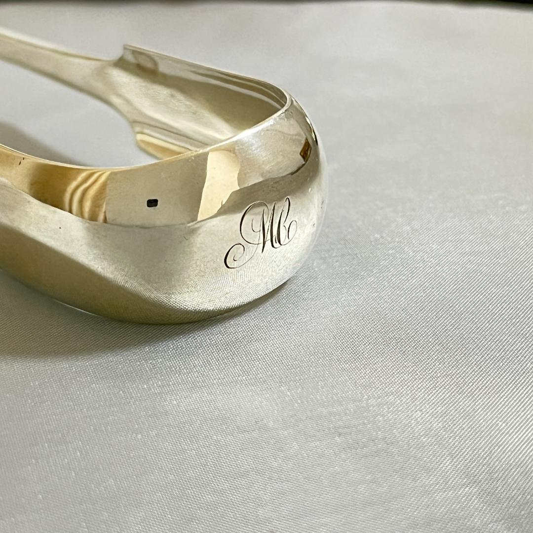 【A & Co.】【純銀】シェルの装飾 トング 1827年 グラスゴー