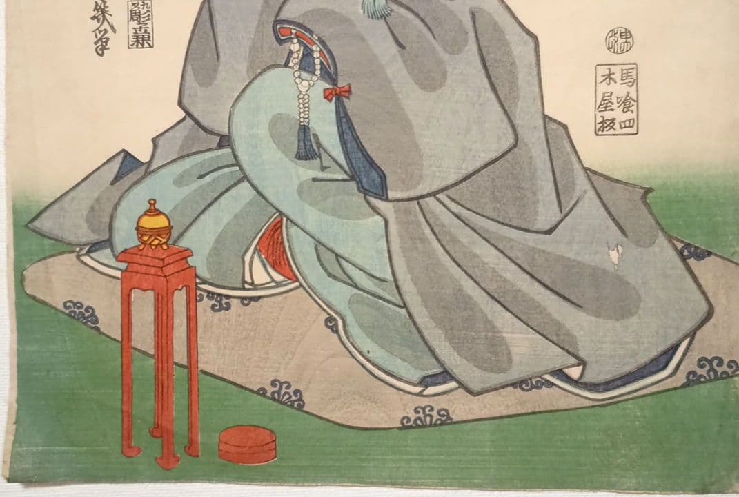 浮世絵版画、美人画、落合芳幾画 作品年月日は万延元年（1860)出版