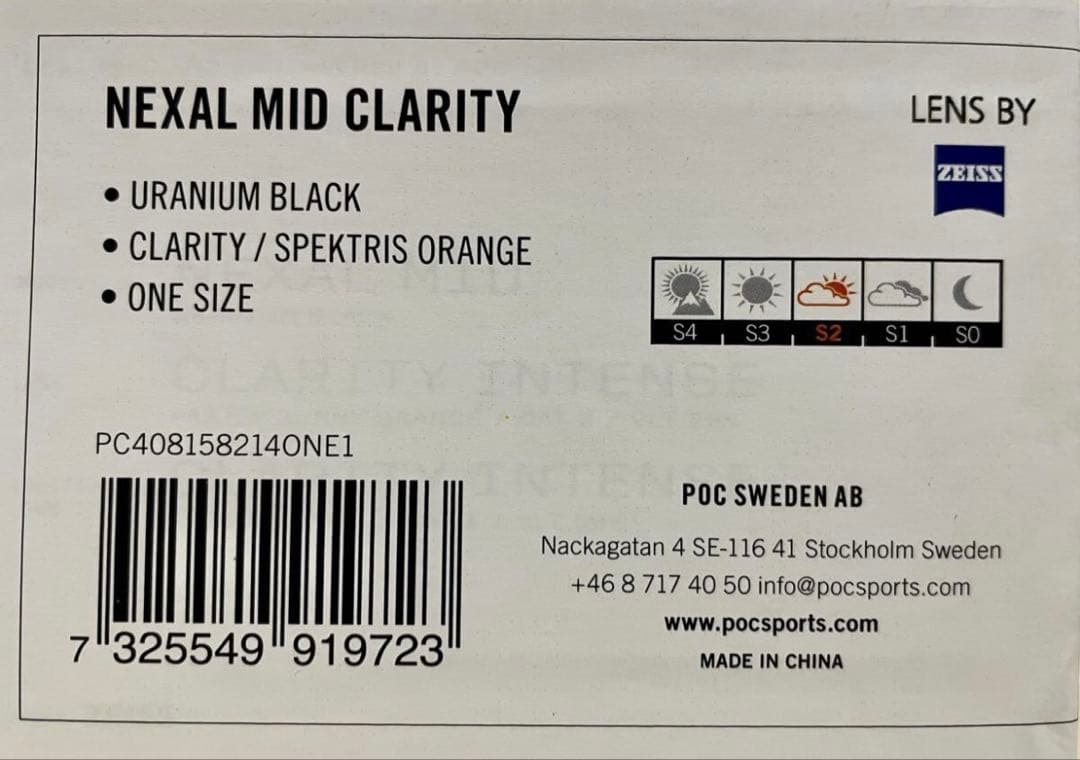 POC NEXAL MID CLARITY ゴーグル　新品