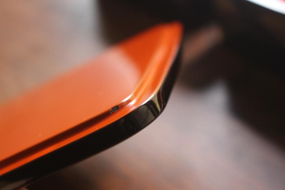 極小傷あり！端正な内朱黒漆に極上忍沈金の映える二段重（検輪島塗重箱お重