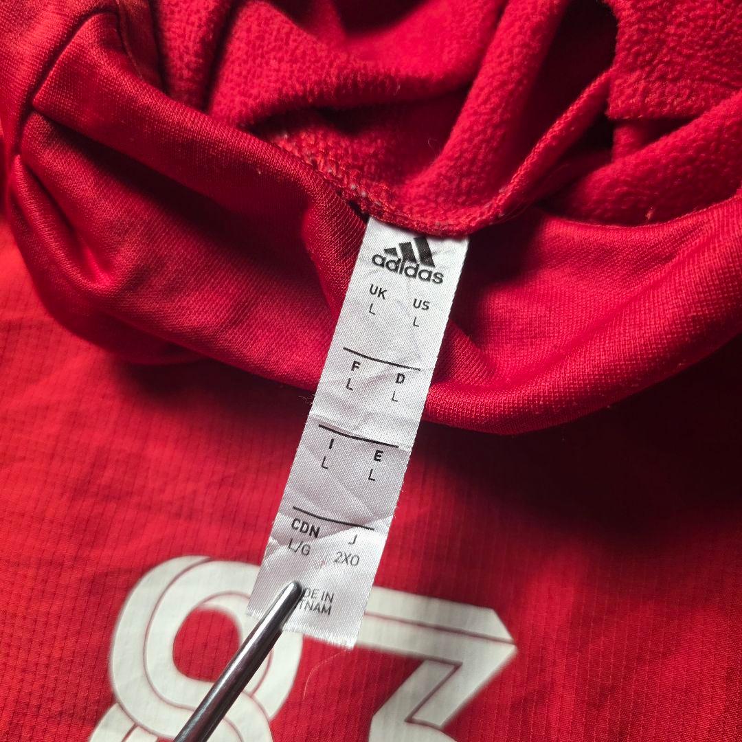 激レアadidasアディダスアーセナルトレーニングトップサッカーシャツ赤2XO