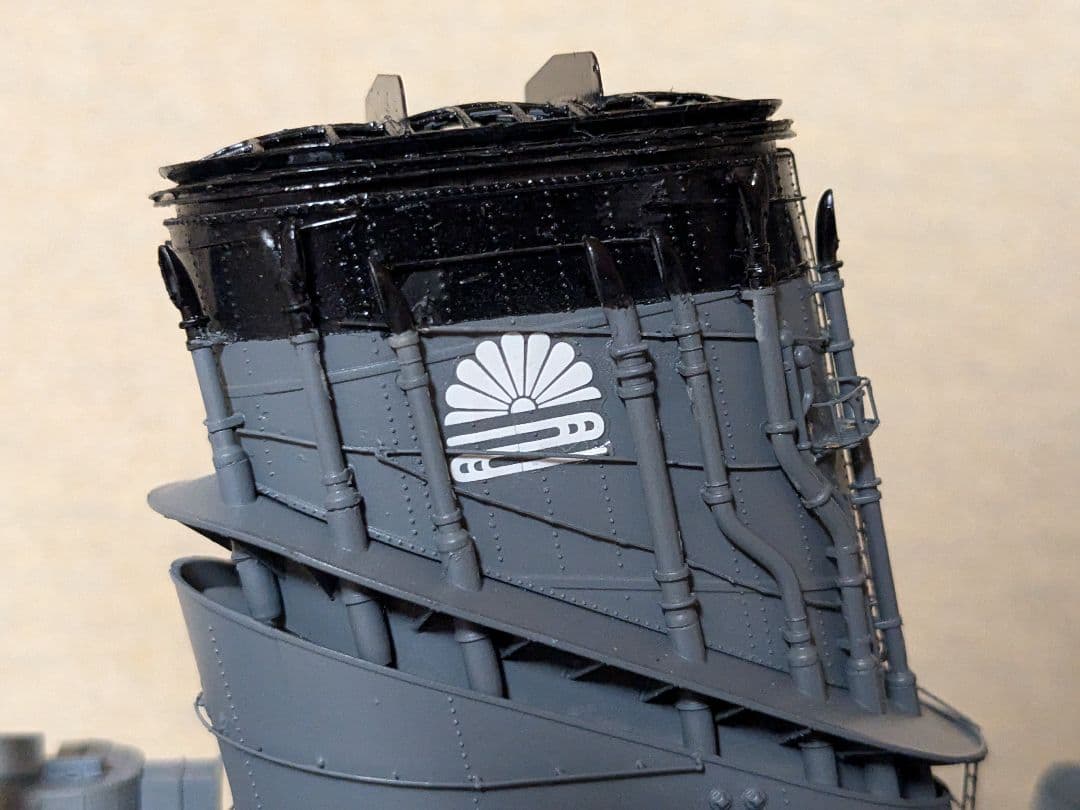 戦艦大和モノクローム1/200　完成品　アクリルケース付き