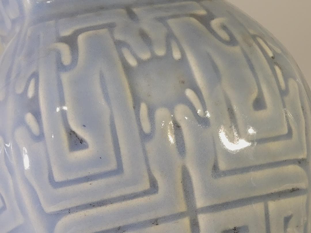 中国 饕餮紋 青釉瓶 DT753