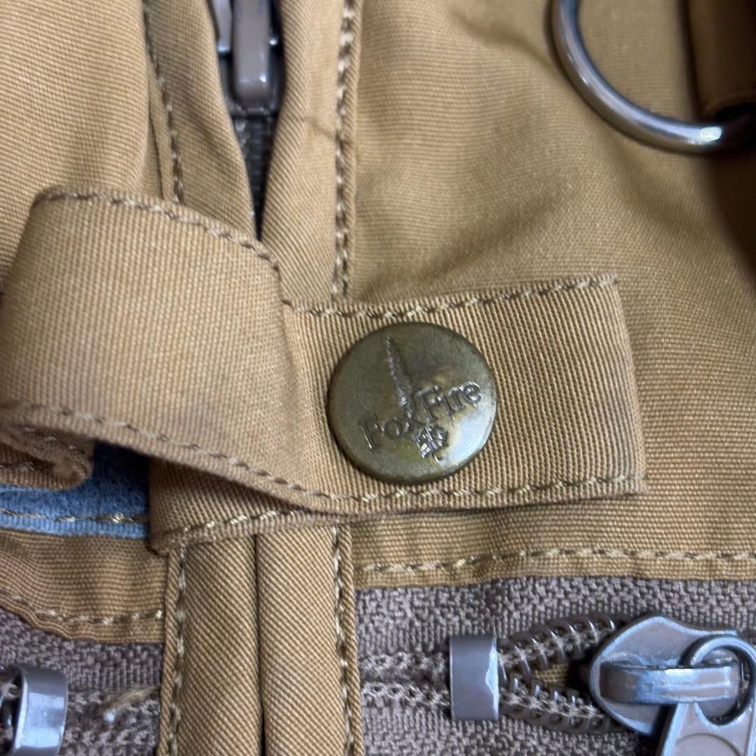 FOX FIRE 旧ロゴ　 フィッシングベスト 迷彩ポケット付き　Lサイズ