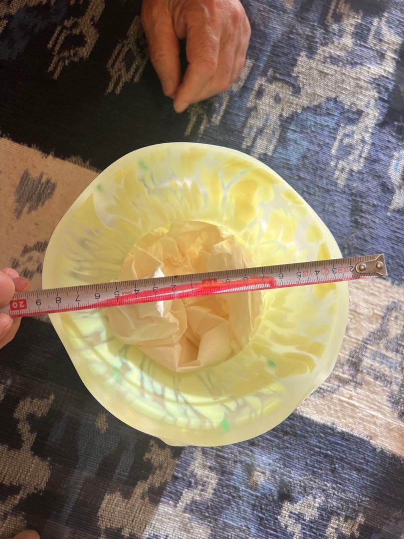 文化勲章受章作家　藤田喬平作　手吹『彩雲』共箱入り