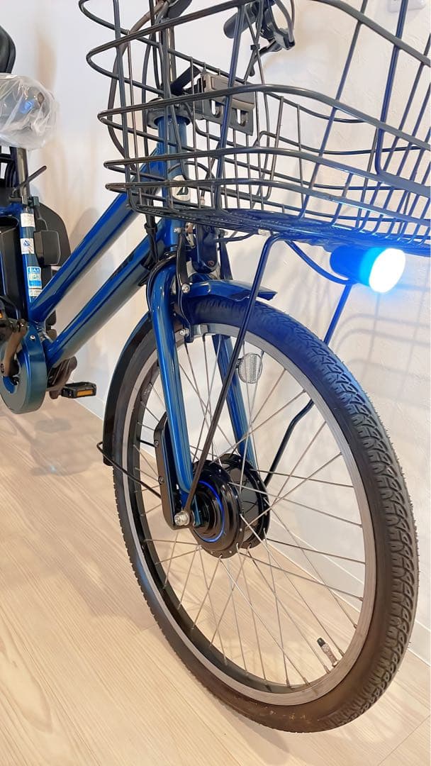 BRIDGESTONE24/20インチ電動アシスト自転車-ブルー,一体型3段変速