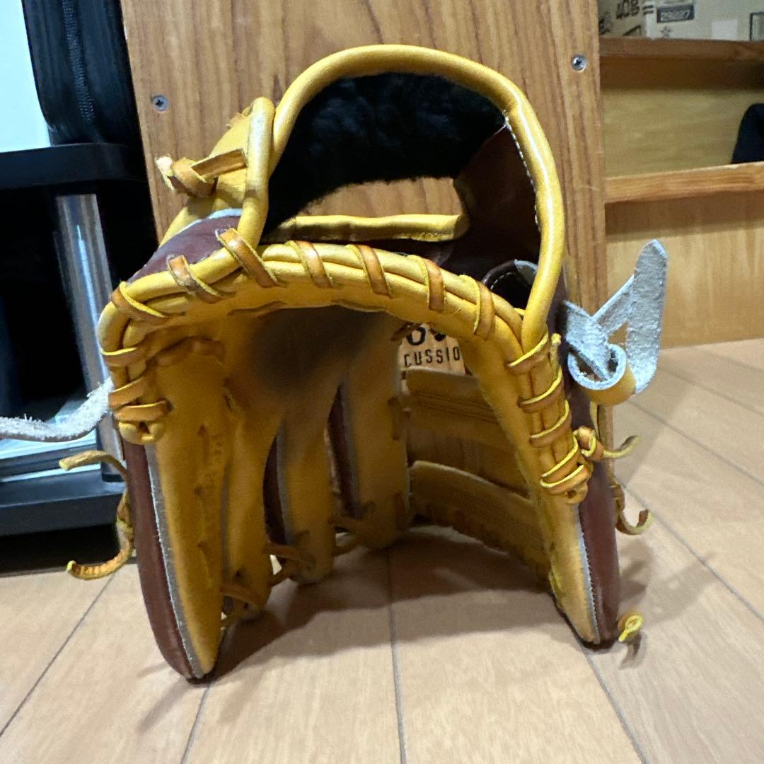 ETT 軟式グローブ イエロー/ブラウン 日本製