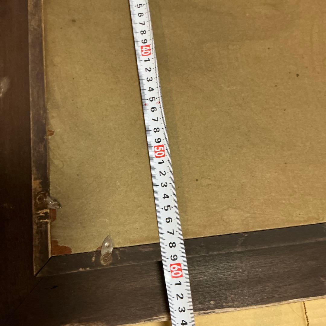 藤田嗣治 肉筆 油彩画 果物と少女 （市場では模写）藤田嗣治と東郷青児サインあり