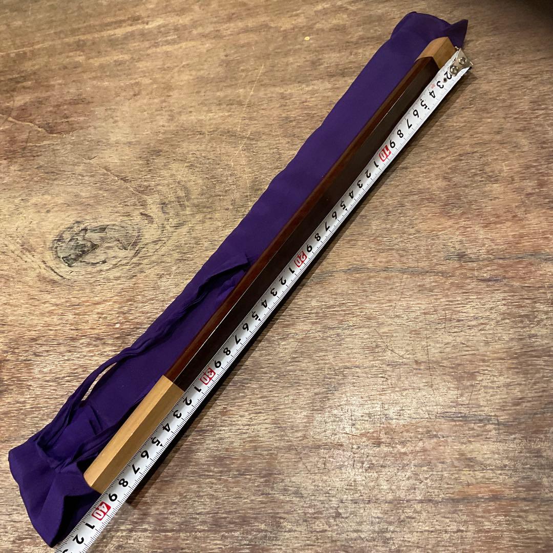 三味線 中棹 金細 金ホゾ 竿 金継ぎ 紅木 収納袋 高級品