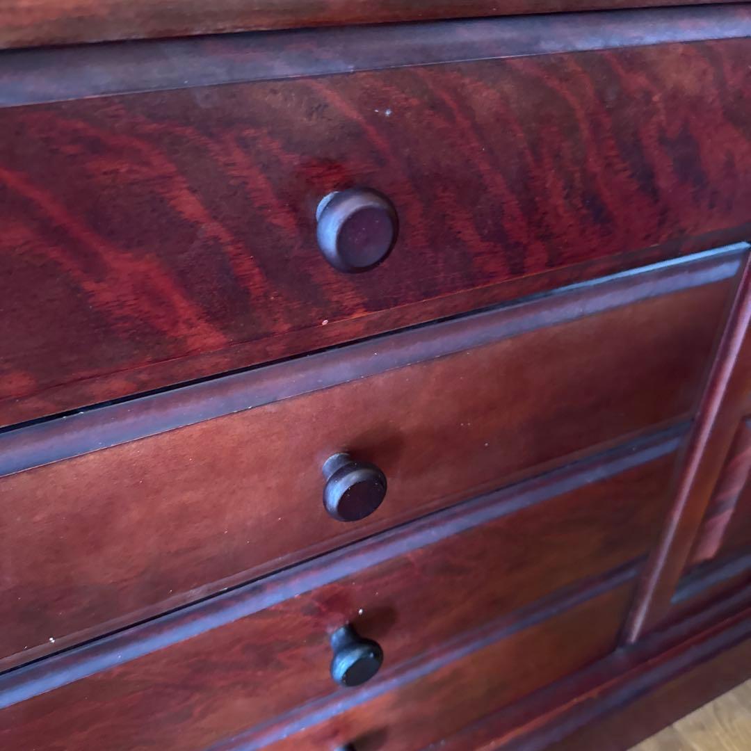 木製ガラス扉付きキャビネット＊アンティーク