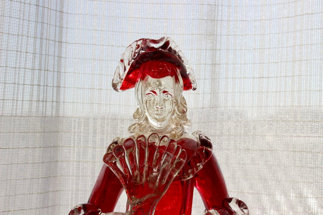 イタリア雑貨・ガラスコレクション【MURANOGLASS 金彩人形　貴婦人】
