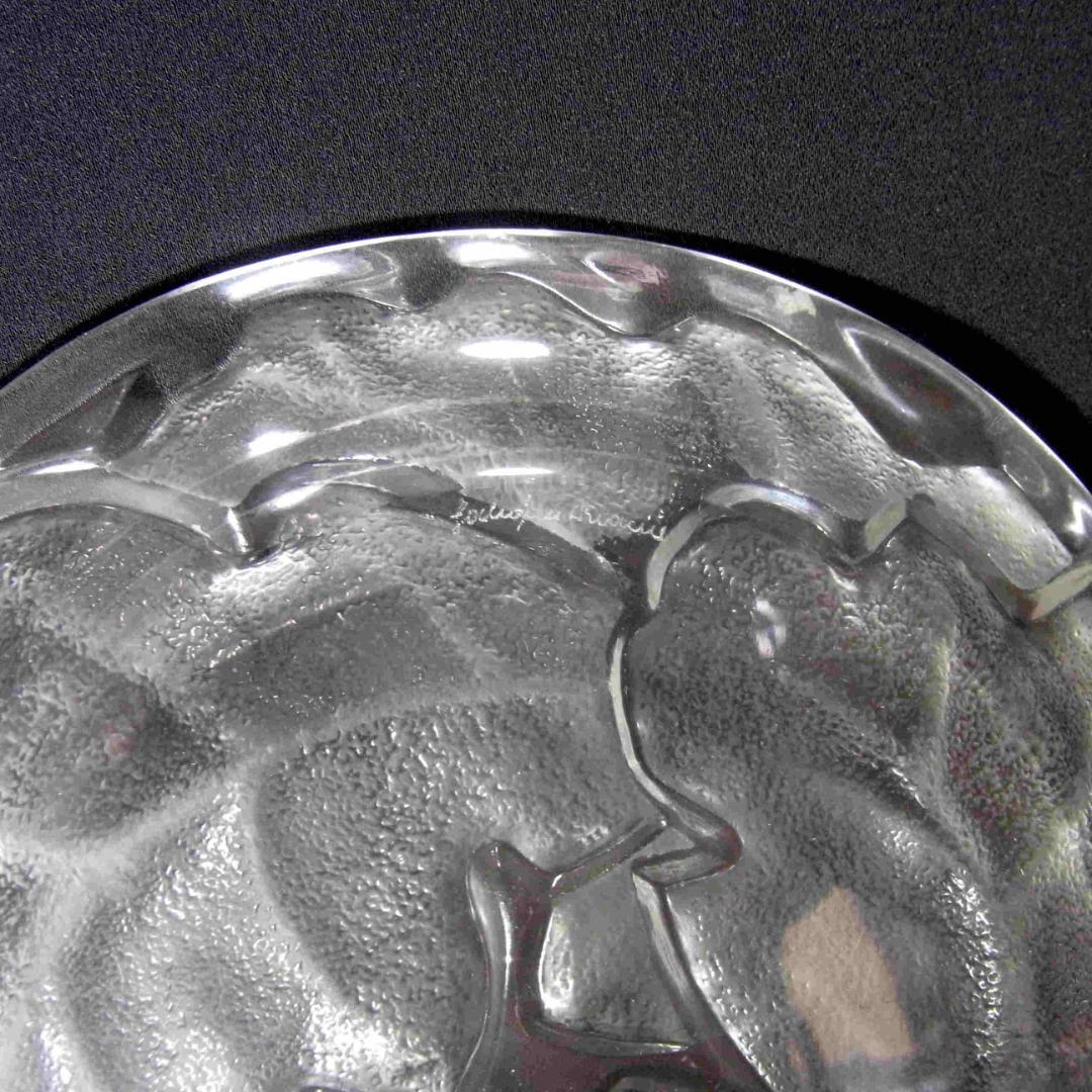 ラリック LALIQUE 皿 葉模様