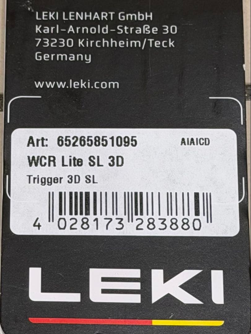 LEKI WCR Lite SL 3Dスキーストック90cm（95cmから加工）