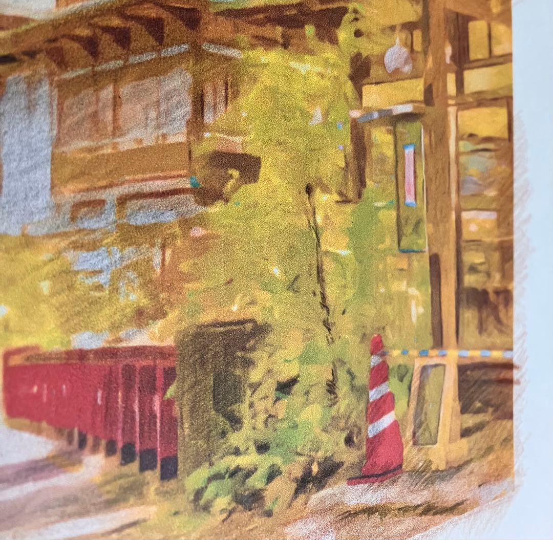 ジブリアート10 千と千尋の神隠しより「積善館」額装品32.7㎝×24.0㎝