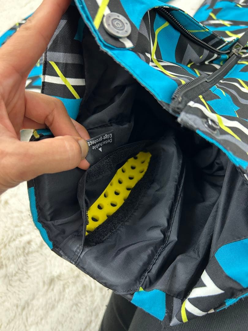 GOLDWIN スキーパンツ L　幾何学柄 ブルー×ブラック スキー　スノボ