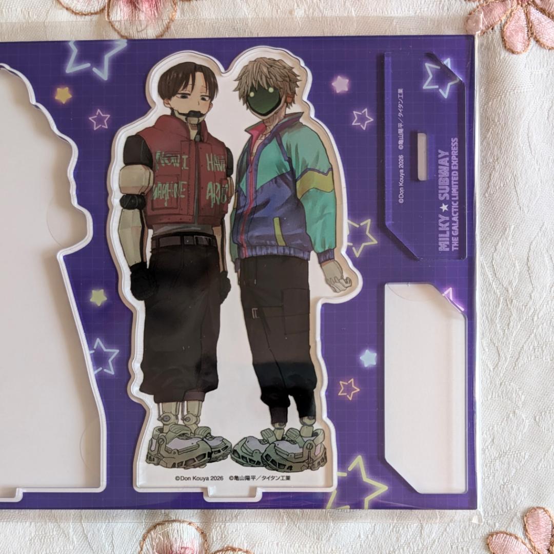 ミルキーサブウェイ1特典 カート&マックス アクスタ 缶バッジ カードステッカー