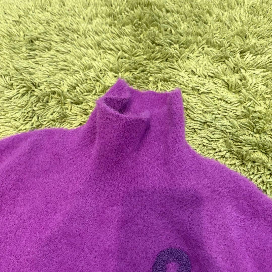 and per se アンパスィ ニットセーター ハイネック 異素材 紫 M