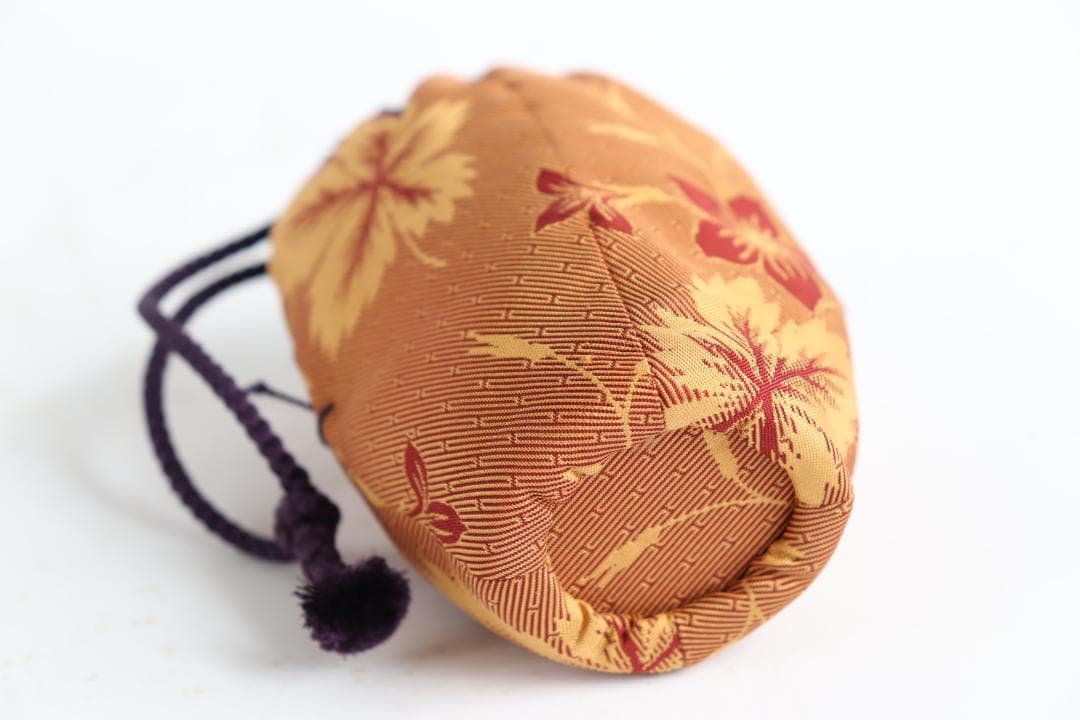 茶道具 桶谷定一 肩衝茶入 草花仕覆 共箱