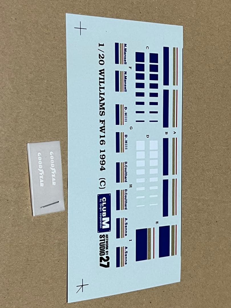 希少ウィリアムズ FW16ルノー,アイルトン・セナ,1/20レジンキット