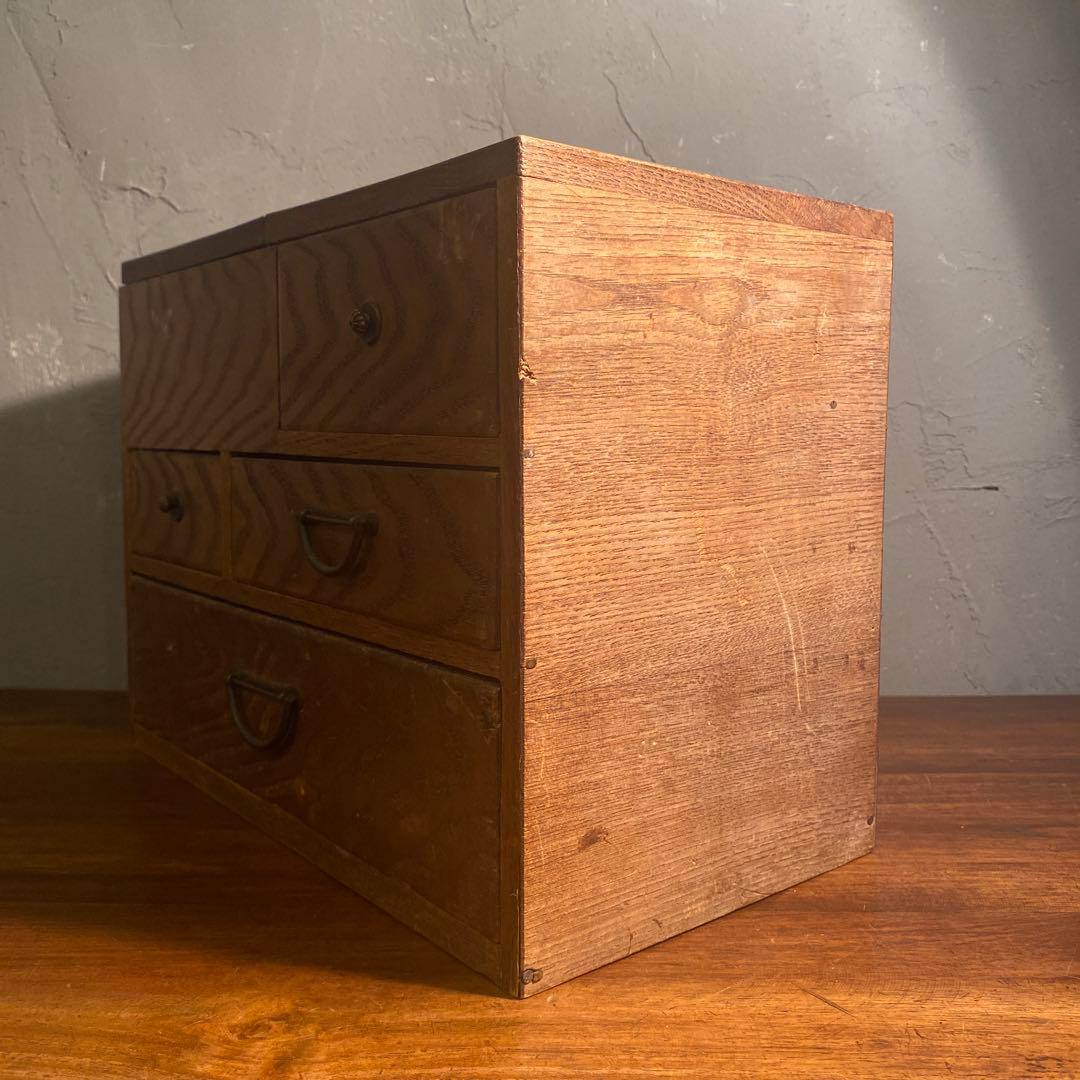 大正 昭和初期 時代物 裁縫箱 銭函 小引き出し アンティーク家具 骨董品