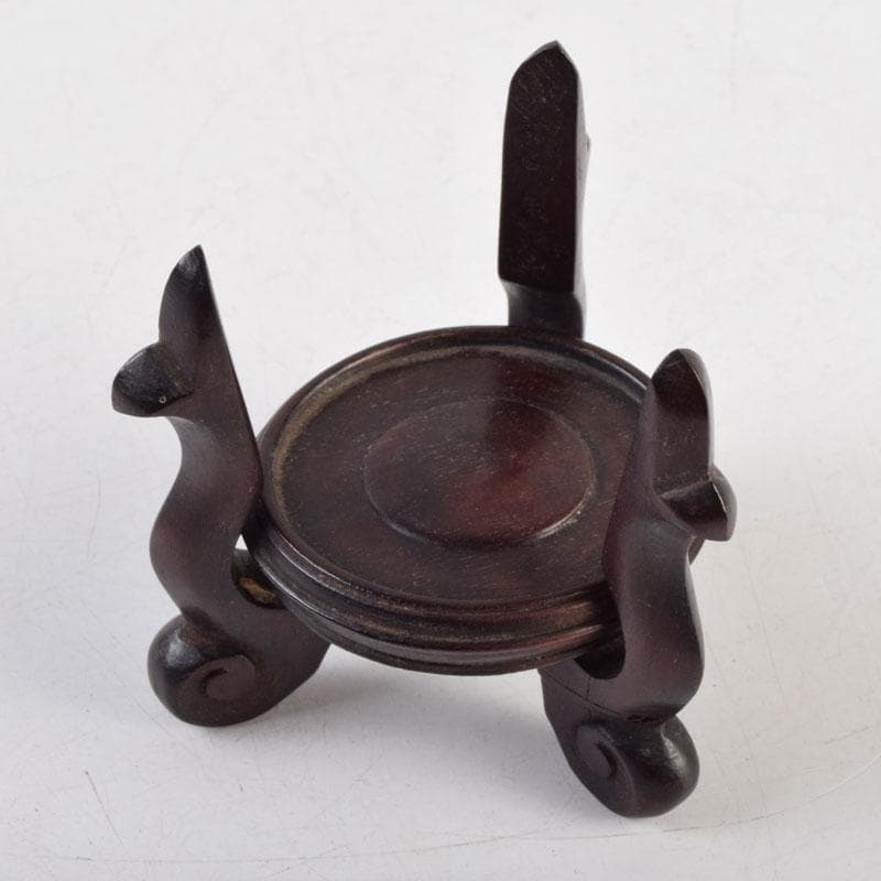 中国　支那　三彩　花文瓶　花瓶　唐木台付　時代箱　C　9013