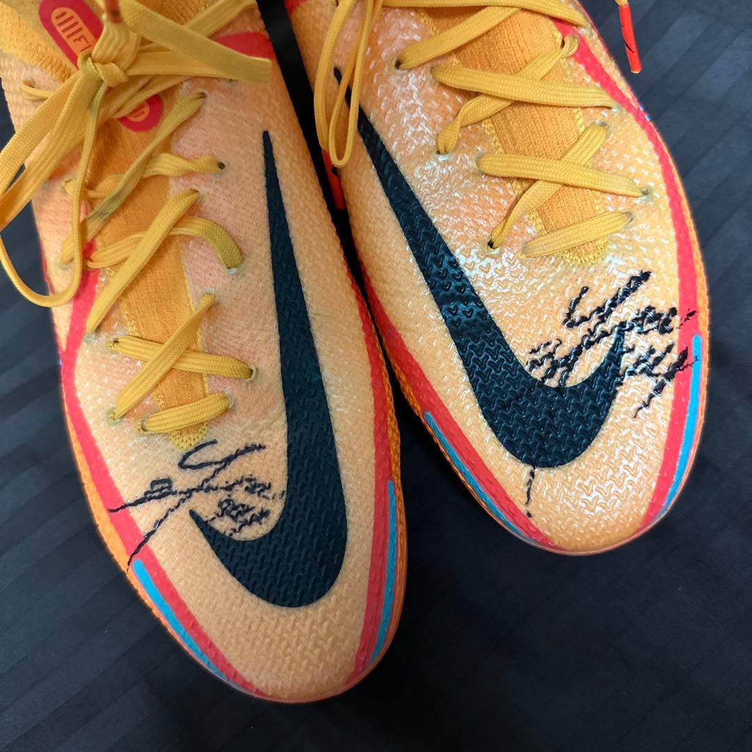 松木玖生　サイン　実使用スパイク　本物　FC東京　青森山田　日本代表　ナイキ