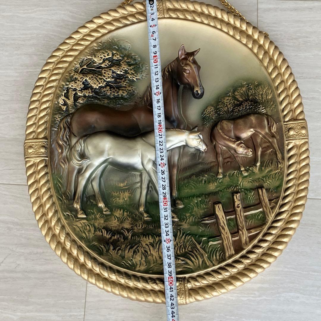 馬の立体壁掛けアート 装飾額　装飾品　ヴィンテージ