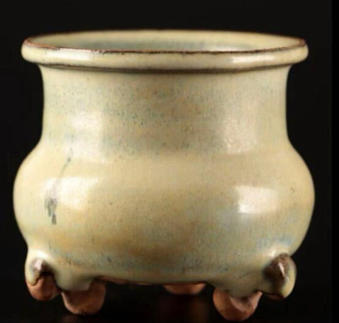 元時代　月白釉　鈞窯　香炉　中国　古美術　貴重