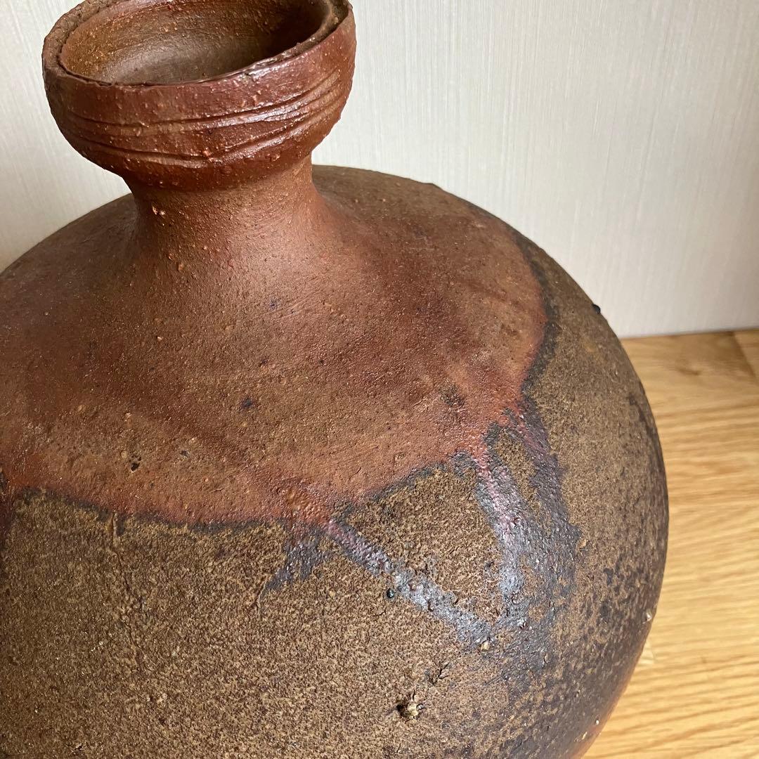 備前焼　壺　花瓶　松田華山造　※