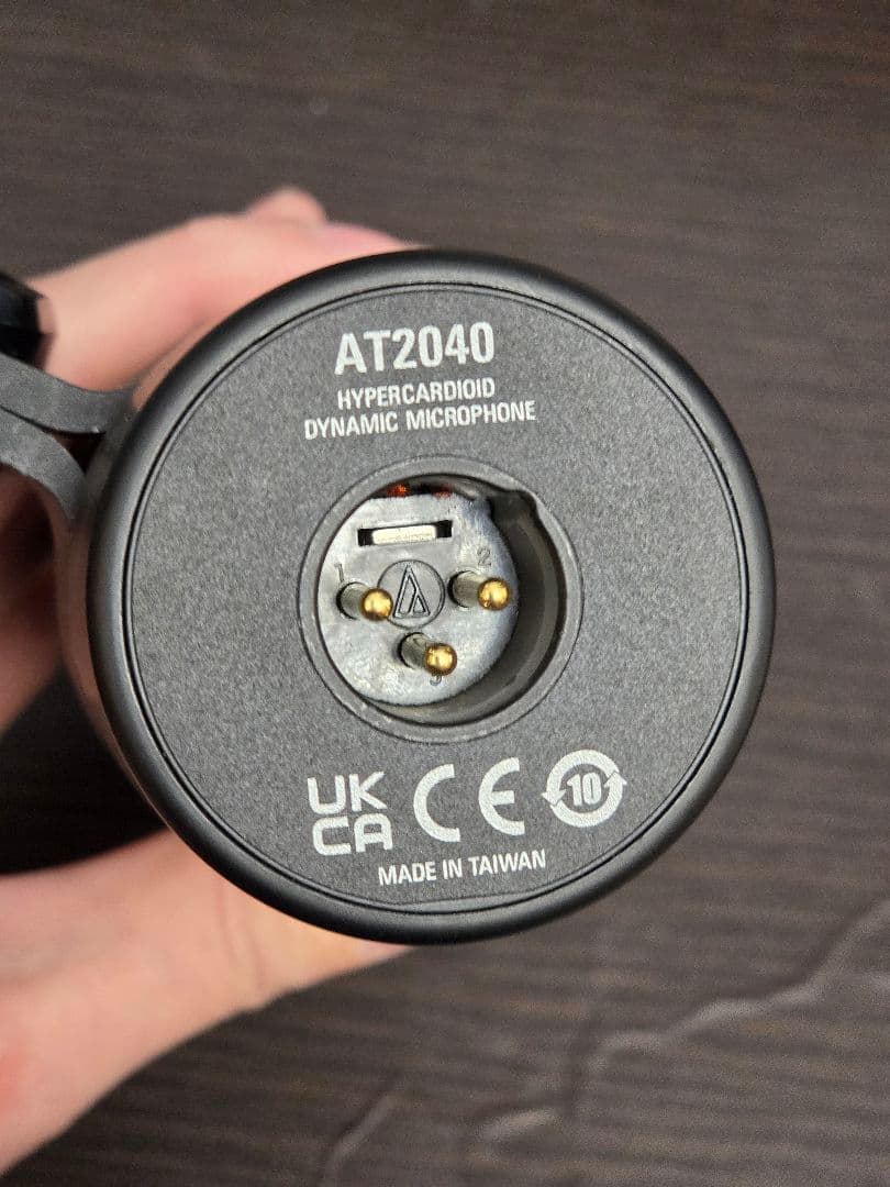 audio-technica AT2040 ダイナミックマイク　ポップガード付き