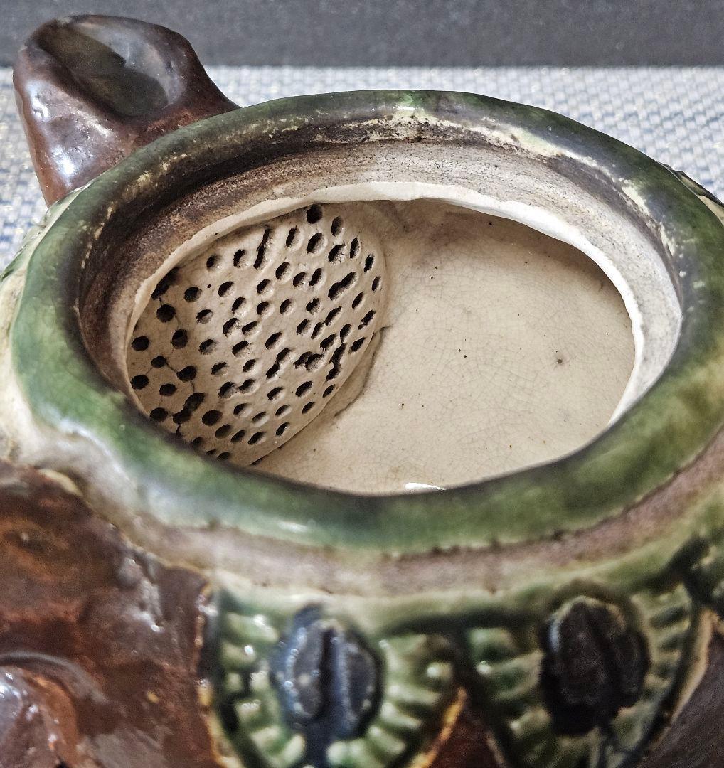 古琉球系　鉄釉　緑釉　青釉　急須　酒次 花入　オブジェ　酒器　カラカラ　壺屋焼