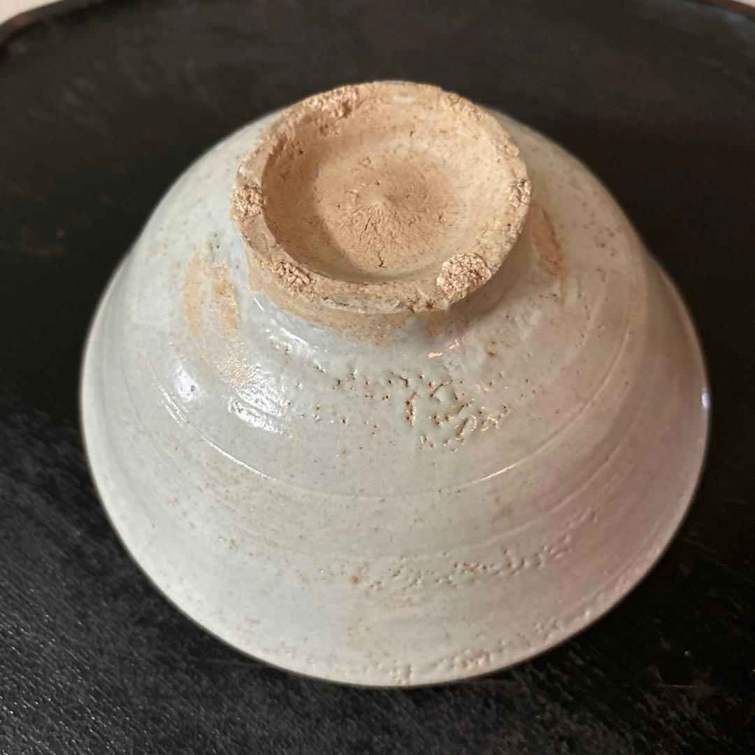 李朝　朝鮮王朝堅手鉢　白磁　茶碗　古民芸　韓国アンティーク　大茶碗　朝鮮古民具