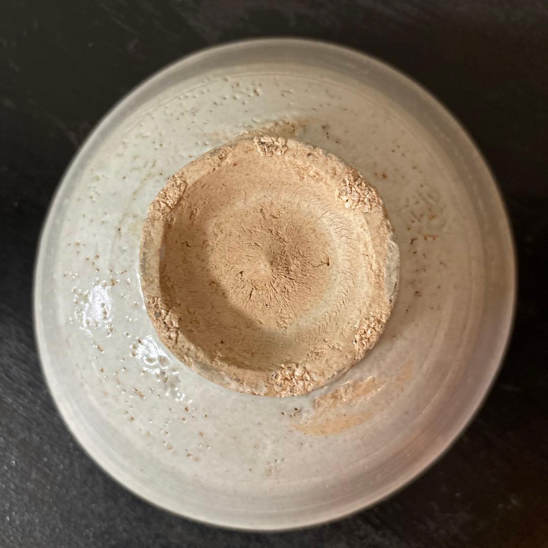 李朝　朝鮮王朝堅手鉢　白磁　茶碗　古民芸　韓国アンティーク　大茶碗　朝鮮古民具