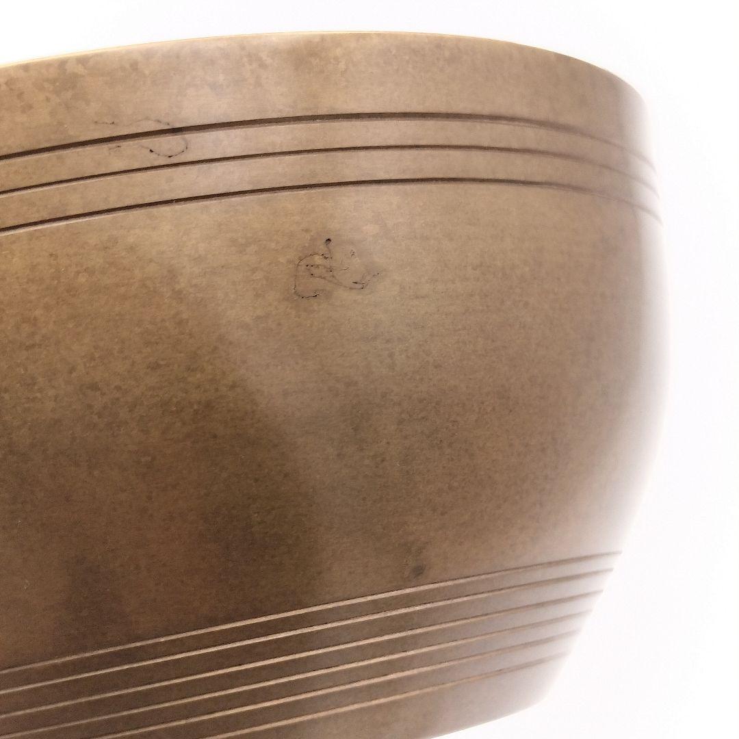 a197 建水　砂張建水　瓔珞　吉羽興兵衛　茶道具　茶道　古物　響銅