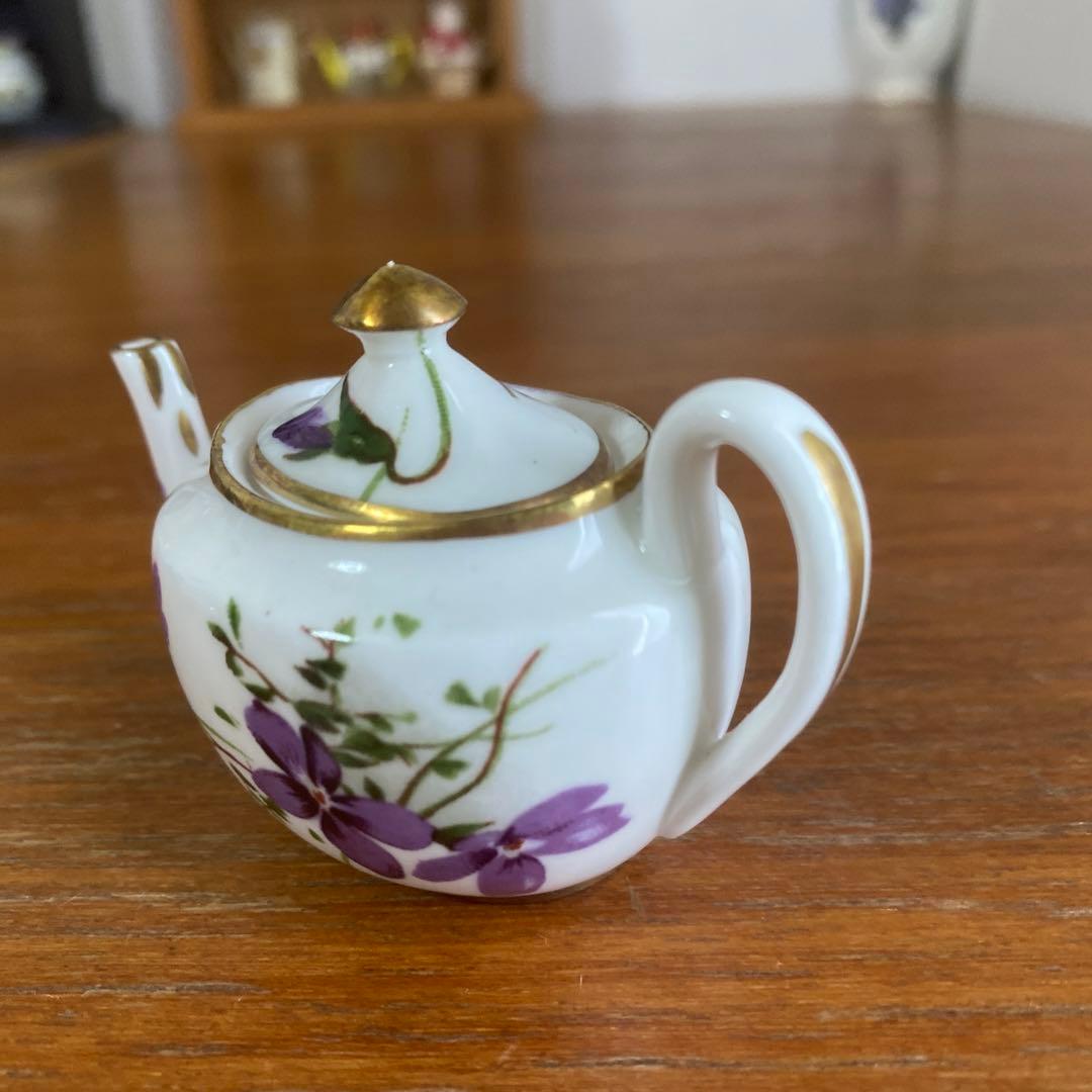 ハマースレイ ヴィクトリアン　バイオレット　ミニチュア　ティーポット　スミレ