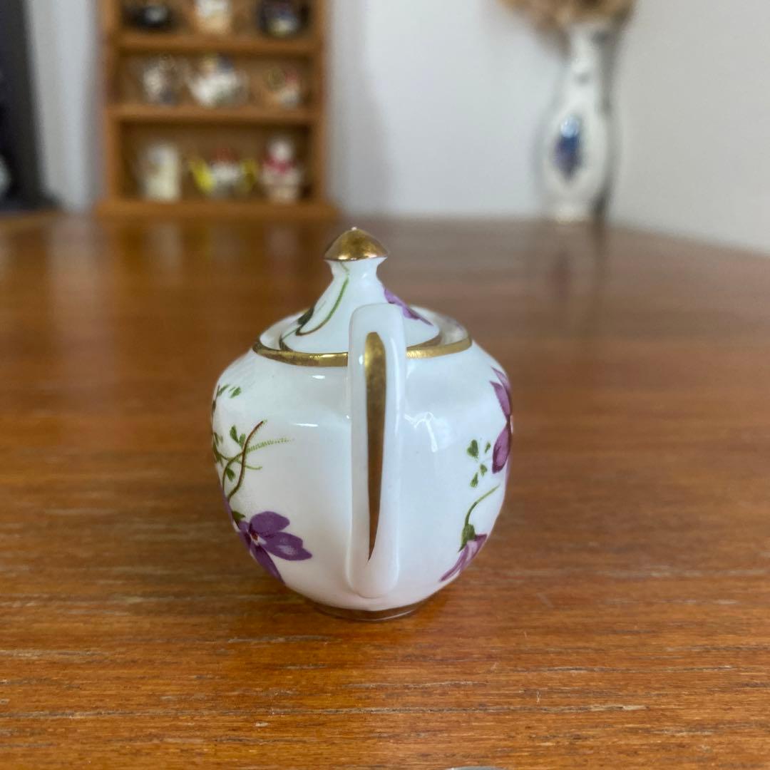 ハマースレイ ヴィクトリアン　バイオレット　ミニチュア　ティーポット　スミレ