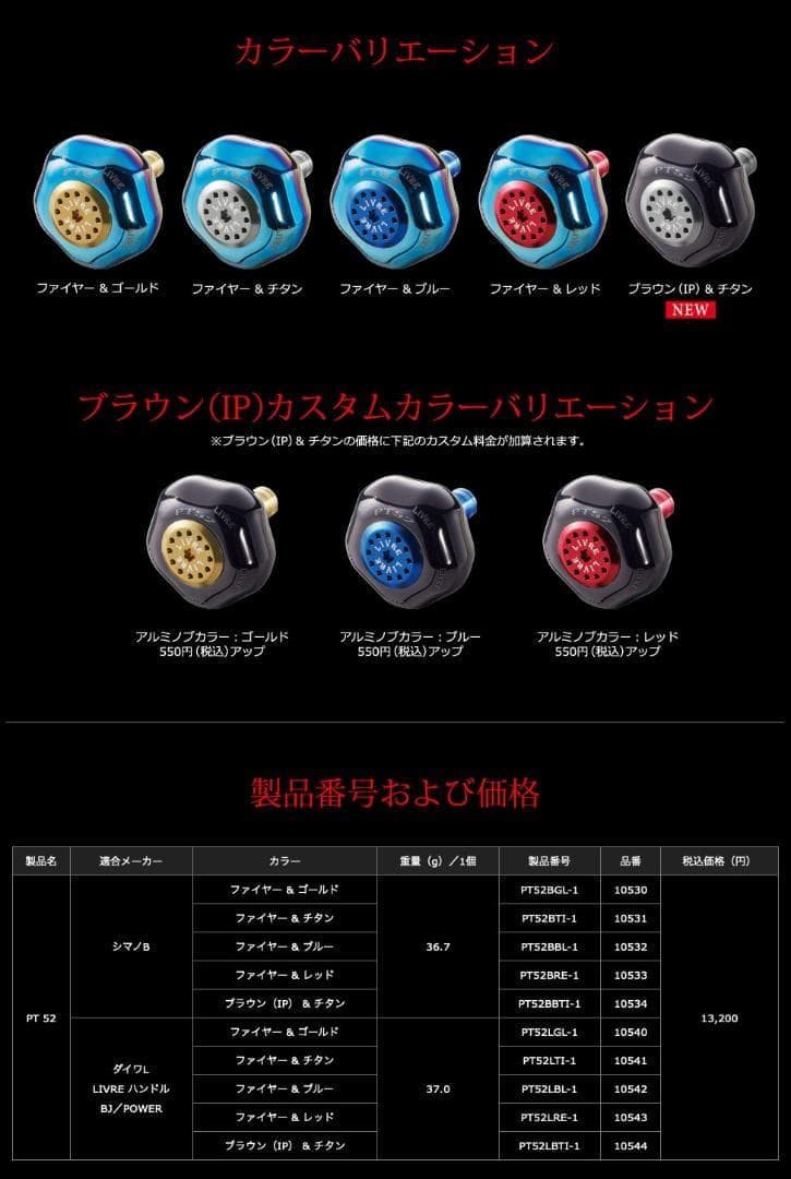 ★特価品10％OFF【リブレ/LIVRE】PT52 ハンドルノブ ブラウン