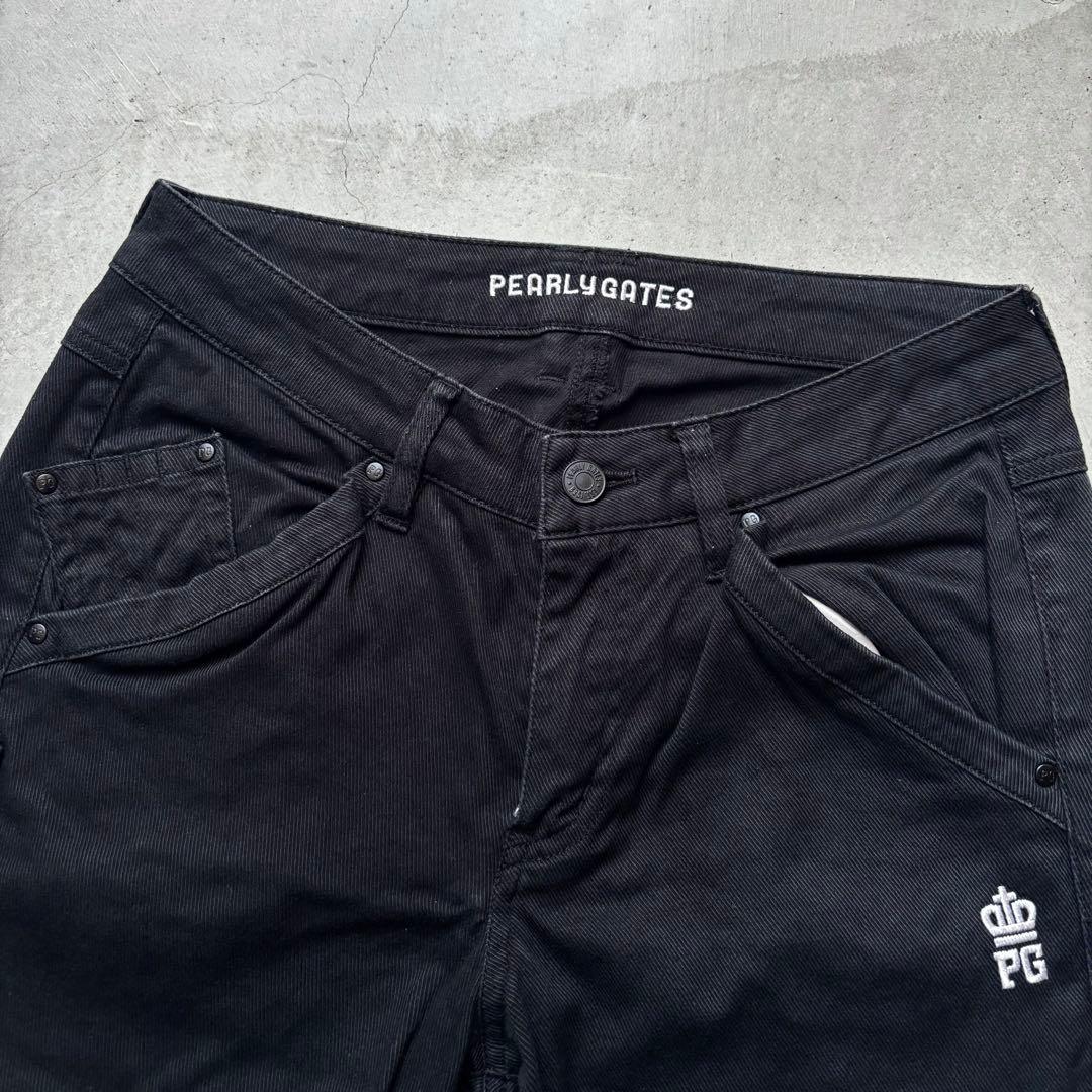 PEARLY GATES パーリーゲイツ ストレッチロングパンツ ブラック 1