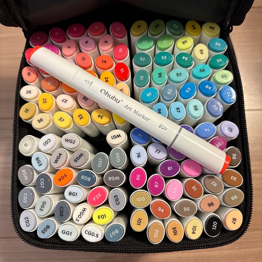 Ohuhu アートマーカー セット 収納ケース付き