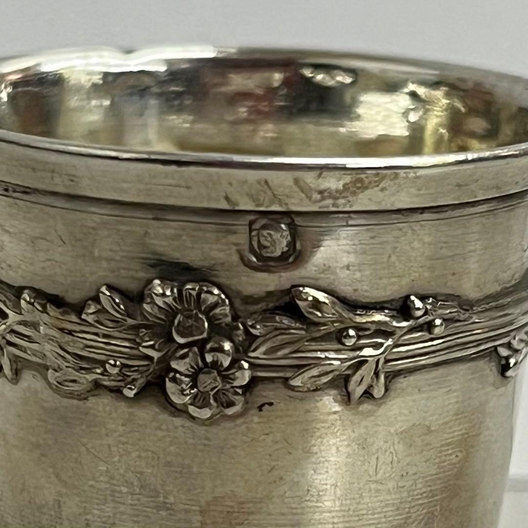 フランス　アンティーク　シルバー　銀製　リキュールカップ